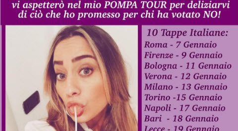 Pompa Tour: Η Ιταλίδα ηθοποιός που κάνει sextour για τους ψηφοφόρους του “Όχι”