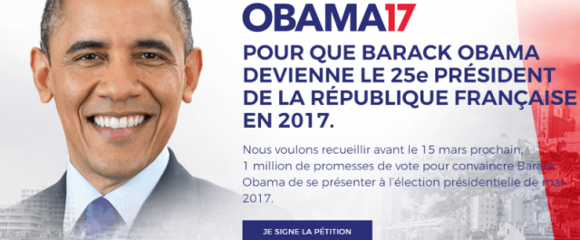 Οι Γάλλοι θέλουν Πρόεδρο τον…Ομπάμα- Γέμισε αφίσες το Παρίσι