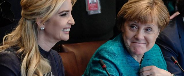 Τα …λέει όλα το απίστευτο βλέμμα της Μέρκελ όταν κάθησε δίπλα στην Ιβάνκα [εικόνες]