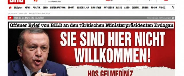 Bild προς Ερντογάν: Είστε ανεπιθύμητο πρόσωπο στη Γερμανία!