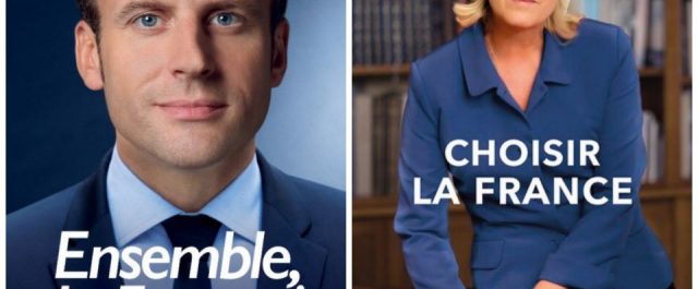 Οι αφίσες της τελικής ευθείας: Τα συνθήματα Μακρόν και Λεπέν [εικόνες]