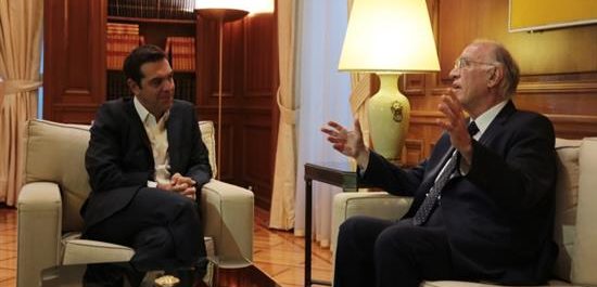 Πρόταση για οικουμενική κυβέρνηση παρουσίασε στον Τσίπρα ο Λεβέντης