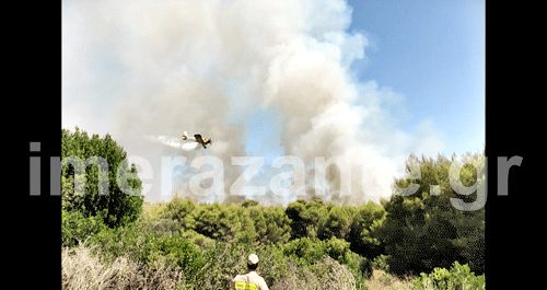 Σε εξέλιξη η φωτιά στη Ζάκυνθο, πυρκαγιές και σε Αρκαδία