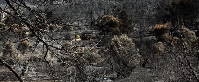 Η καταστροφική μανία της πυρκαγιάς στην Ανατολική Αττική