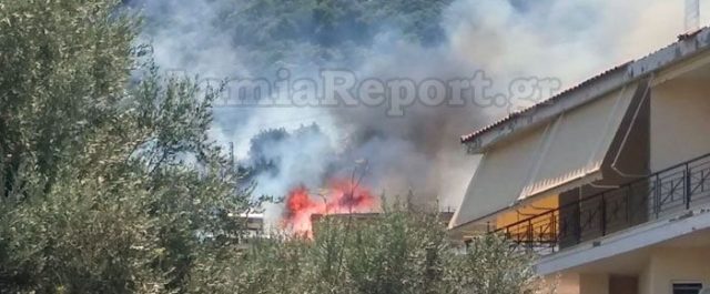 Κινδύνευσαν σπίτια από τη φωτιά στα Καμένα Βούρλα [εικόνες]