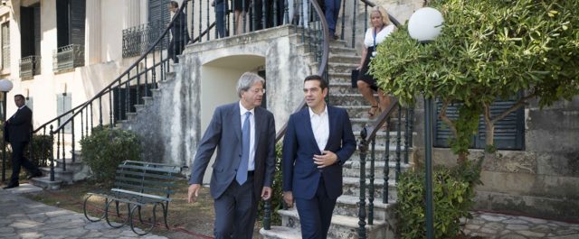 Κοινή δήλωση Τσίπρα- Τζεντιλόνι: “Ανάγκη επανεκκίνησης της ΕΕ με βάση τις θεμελιώδεις αρχές της”