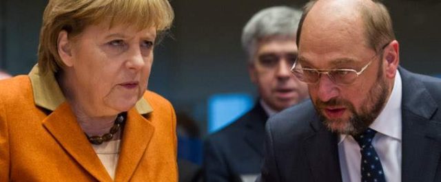 Προς “Μεγάλο Συνασπισμό” Μέρκελ και Σουλτς