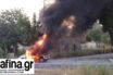 Συναγερμός στην Παλλήνη: Αυτοκίνητο τυλίγεται στις φλόγες εν κινήσει στη Μαραθώνος [εικόνες, video]