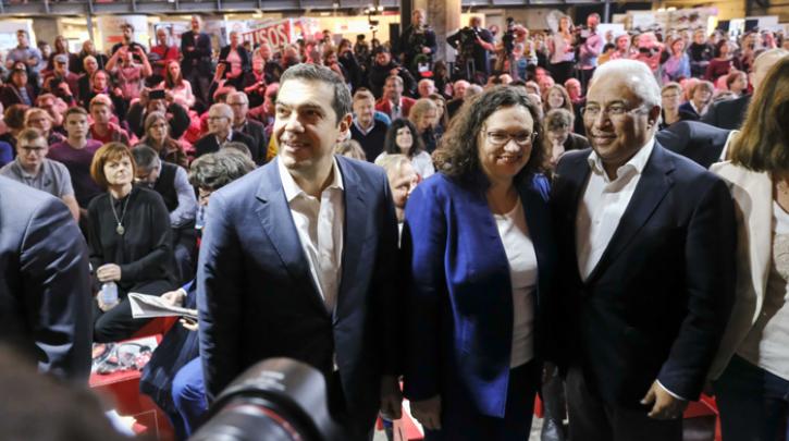 Δεκτός με χειροκροτήματα ο Αλέξης Τσίπρας στο συνέδριο του SPD (video)