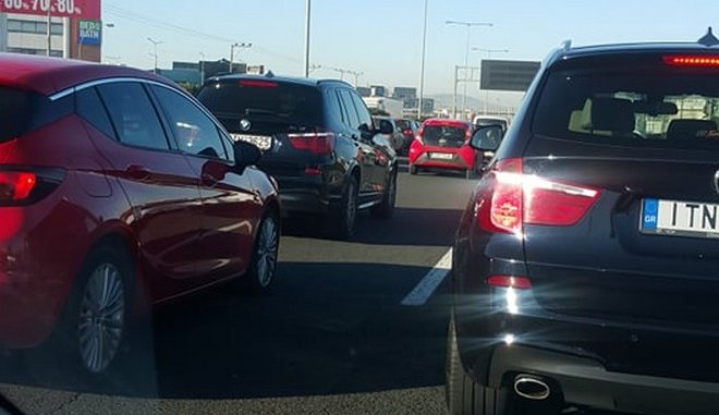 Κυκλοφοριακό χάος στην Εθνική Οδό λόγω τροχαίου