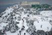 Χιόνια στην Πάρνηθα – Ριπές ανέμου έως 150 χλμ