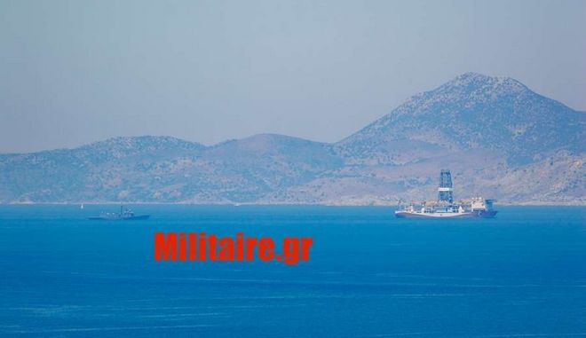Φωτογραφίες ντοκουμέντο: Το “Γιαβούζ” μεταξύ Ρόδου – Σύμης συνοδεία τουρκικής φρεγάτας