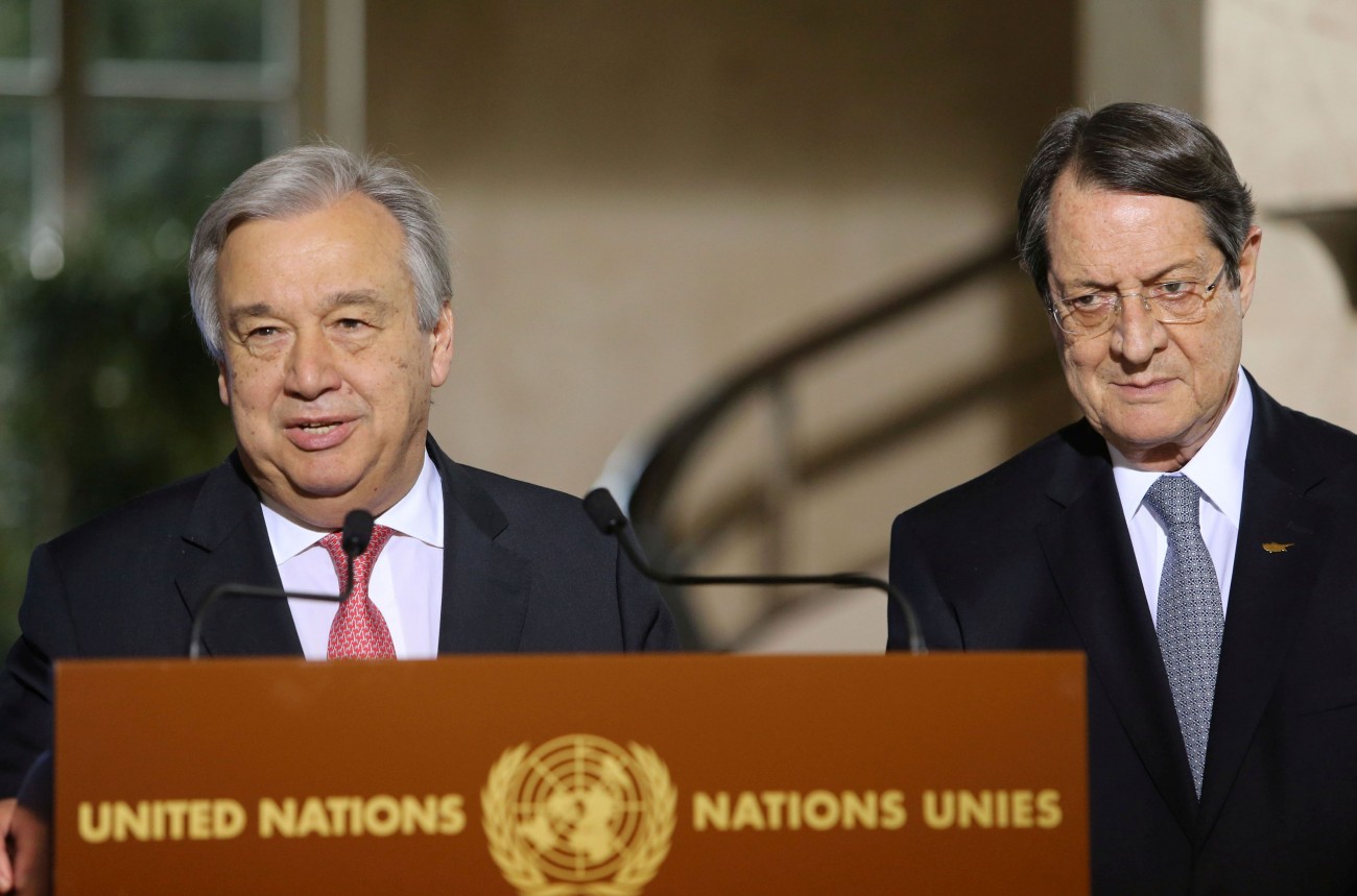 Ολόκληρη η επιστολή Αναστασιάδη στον γγ του ΟΗΕ Γκουτέρες για το Κυπριακό