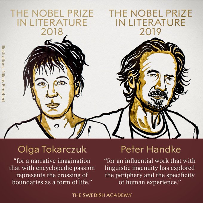 Peter Handke – Olga Tokarczuk: Οι δύο νικητές του Νόμπελ Λογοτεχνίας