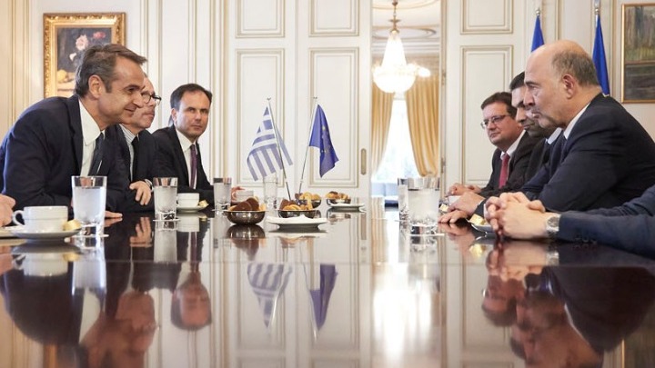 “Ευχαριστώ” Μητσοτάκη σε Μοσκοβισί για τη στήριξή του στην Ελλάδα