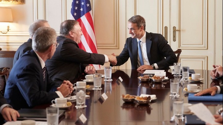 Τη συμβολή των ΗΠΑ για να αντιμετωπιστεί η τουρκική προκλητικότητα ζήτησε ο Κυριάκος Μητσοτάκης από τον Μάϊκ Πομπέο