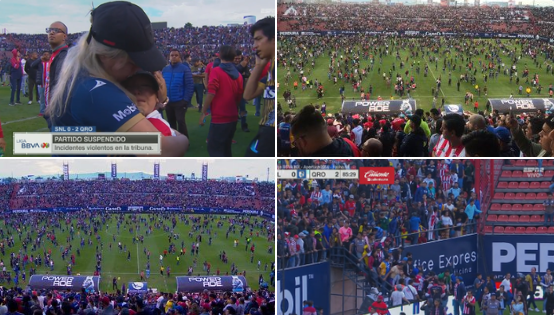 Άγρια επεισόδια σε ποδοσφαιρικό αγώνα στο Μεξικό – Πολύ σκληρές εικόνες (vid)