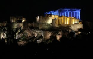 Η Ακρόπολη στο μπλε της Unicef