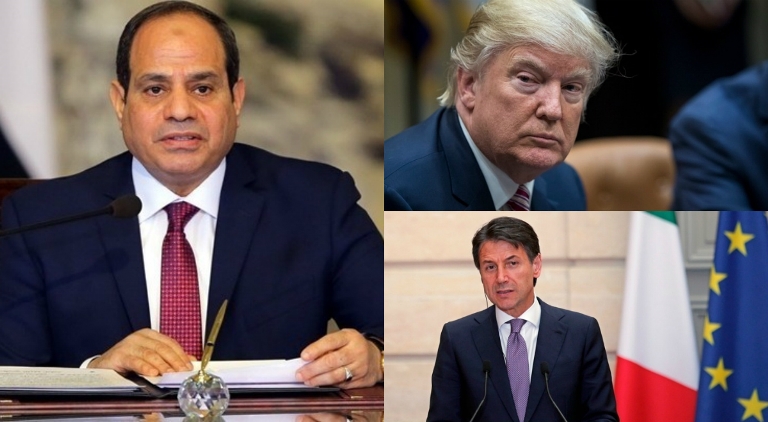 Τηλεφωνικές επικοινωνίες Σίσι με Τραμπ και Κόντε για το ζήτημα της Λιβύης