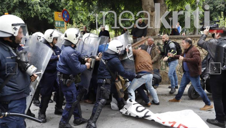 Ηράκλειο: Επεισόδια αγροτών με αστυνομικούς λόγω Βορίδη