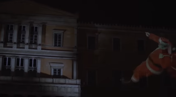 Χριστουγεννιάτικη η Βουλή με… 3D projection mapping (vid)