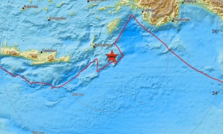 Σεισμός 4,2 Ρίχτερ στην Κάρπαθο