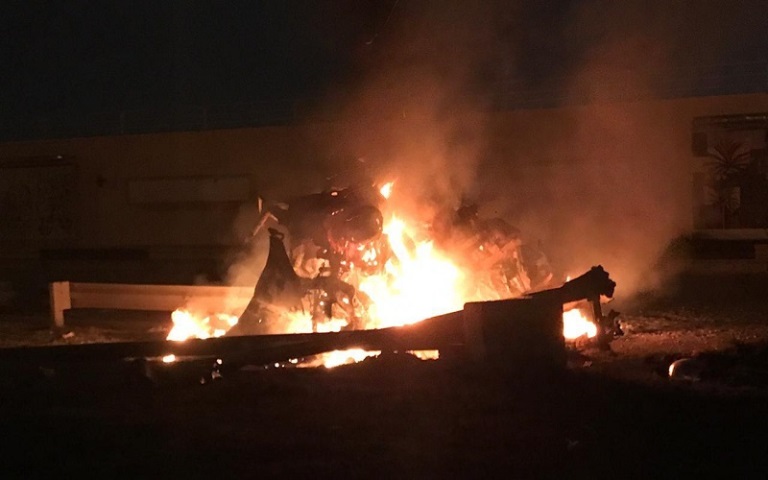 Σοκάρουν οι εικόνες από τη στιγμή της ανατίναξης του αυτοκινήτου του Σουλεϊμανί(vid)