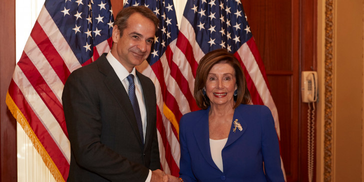 Συγχαρητήρια Πελόζι σε Μητσοτάκη για τις οικονομικές επιτυχίες της Ελλάδας