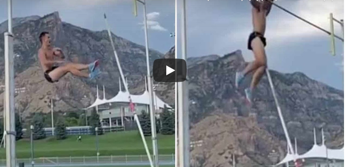 Σοκαριστικό ατύχημα για αθλητή του επι κοντώ στα γεννητικά όργανα (vid)