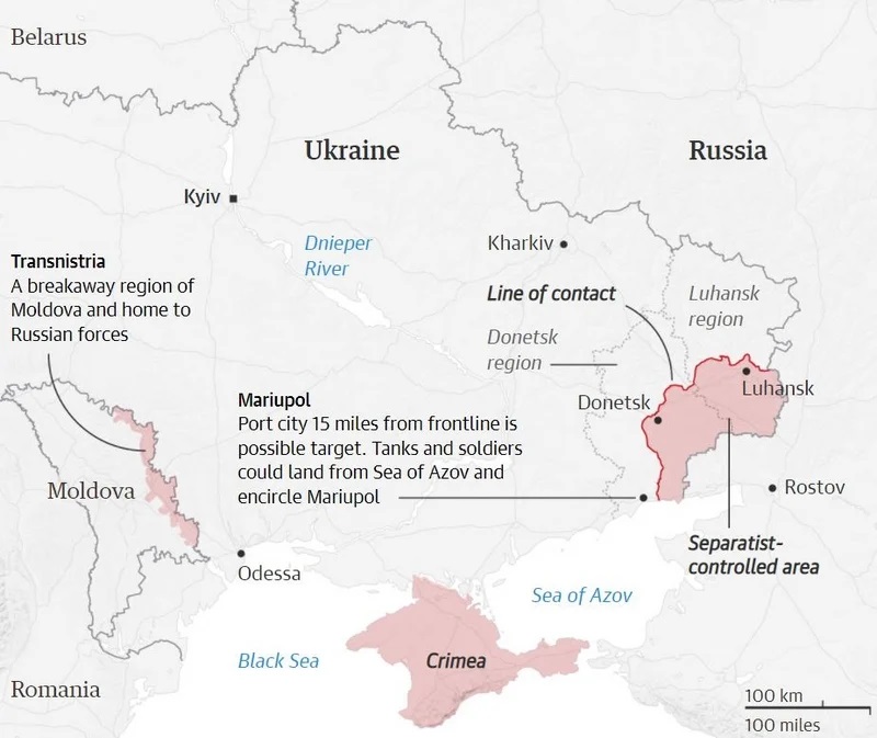 Αυτό είναι το ρωσικό σχέδιο εισβολής στην Ουκρανία