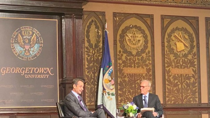 Μητσοτάκης στο Georgetown University: Η στάση της Τουρκίας στο ΝΑΤΟ θα γυρίσει μπούμερανγκ