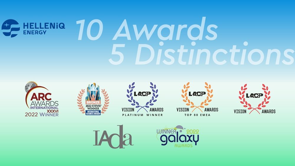 HELLENiQ ENERGY: 15 κορυφαίες διεθνείς διακρίσεις για τον “Ετήσιο Απολογισμό 2021”