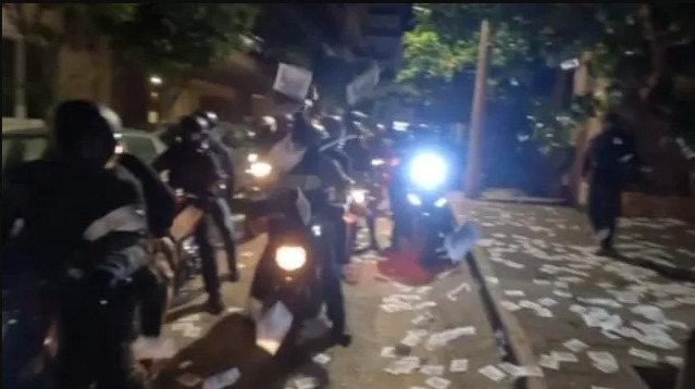 Ρουβίκωνας: Μοτοπορεία και τρικάκια στο σπίτι του Παπαθανάση