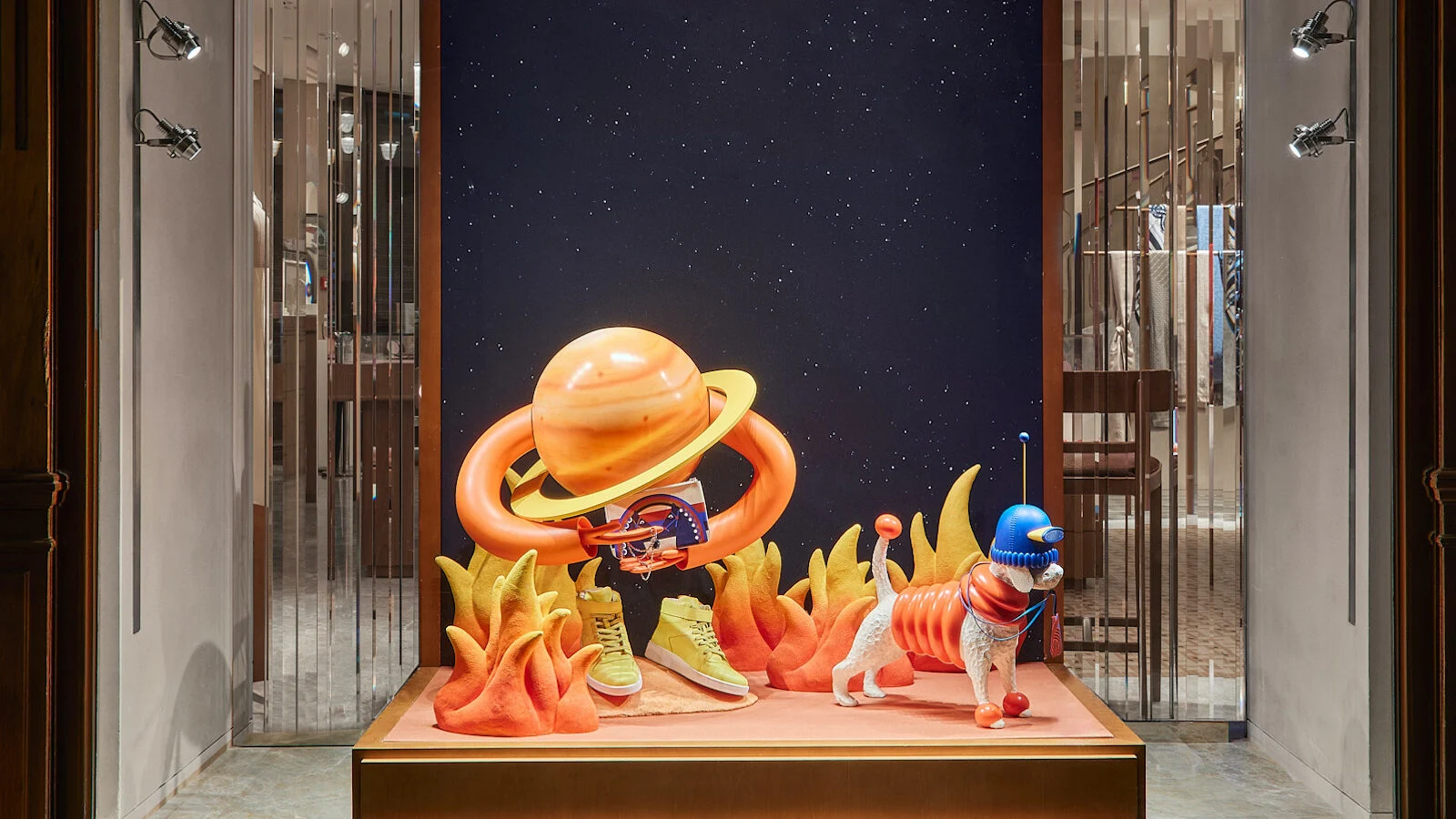 «Life on Mars»: Εγκατάσταση για βιτρίνες καταστημάτων Hermès στη Γαλλία