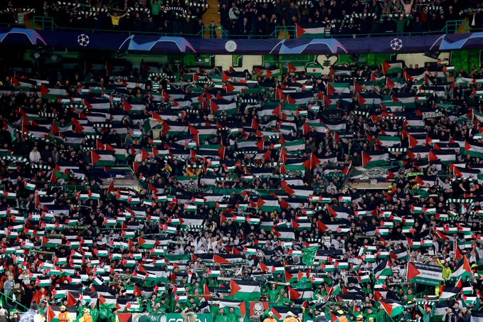 «Celtic Park»: Γέμισε με Παλαιστινιακές σημαίες υπό τον ήχο του «You ‘ll Never Walk Alone»