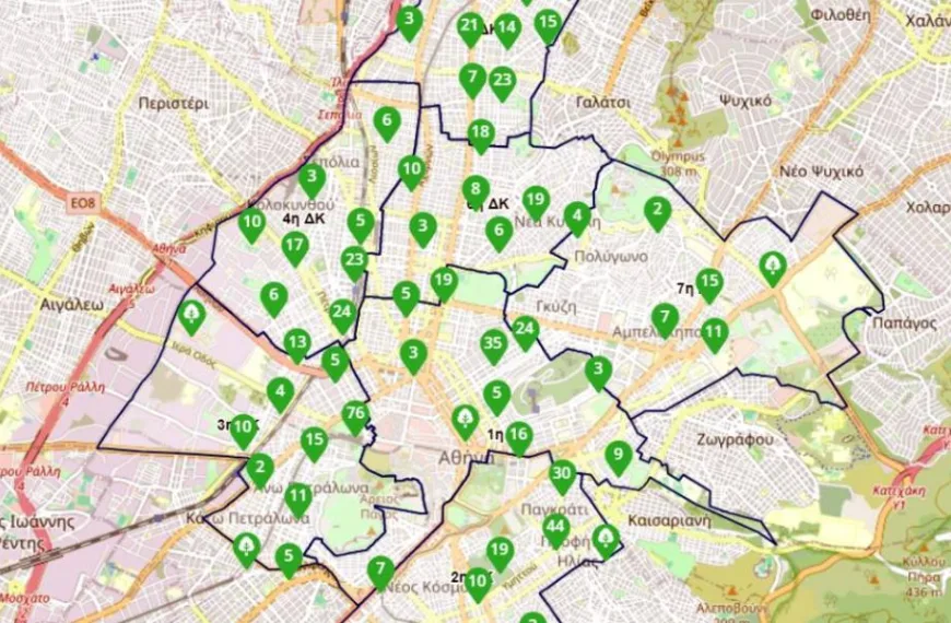 Δήμος Αθηναίων: Διαδραστικός χάρτης με τα δέντρα που φυτεύονται στην πόλη