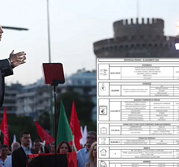 Ο Κασσελάκης παρουσίασε το Πόθεν Έσχες του – “Καρφιά” στον Μητσοτάκη από&hellip;