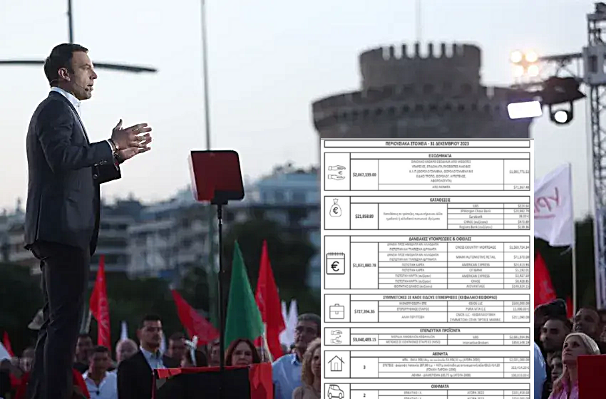 Ο Κασσελάκης παρουσίασε το Πόθεν Έσχες του – “Καρφιά” στον Μητσοτάκη από τη&hellip;