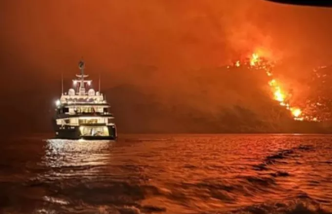 Οργή για τη φωτιά στην Ύδρα: Προκλήθηκε από σκάφος που πετούσε πυροτεχνήματα