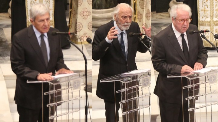 Το τελευταίο αντίο των Τ. Γιαννίτση, Γ. Βούλγαρη, Κ. Τσουκαλά στον Κώστα&hellip;