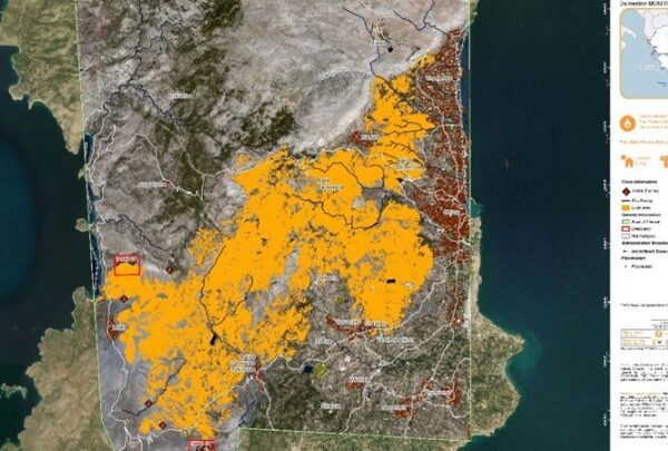 Μεγάλη πυρκαγιά στη Χίο: Καταστροφή σε 40.918 στρέμματα σύμφωνα με δορυφορική αποτύπωση