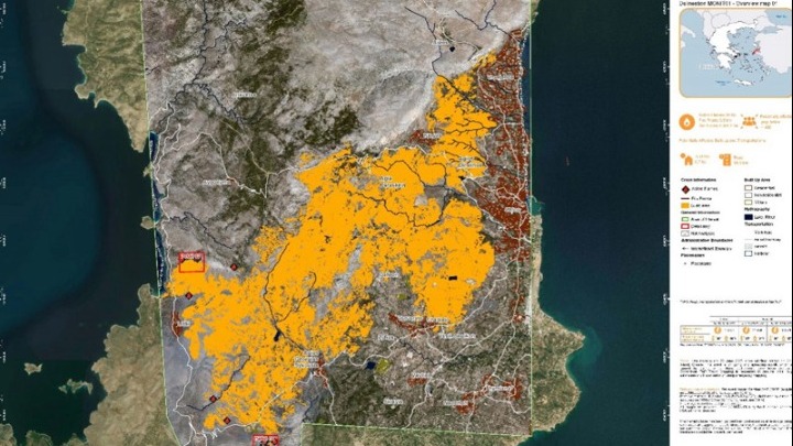 Μεγάλη πυρκαγιά στη Χίο: Καταστροφή σε 40.918 στρέμματα σύμφωνα με δορυφορική αποτύπωση