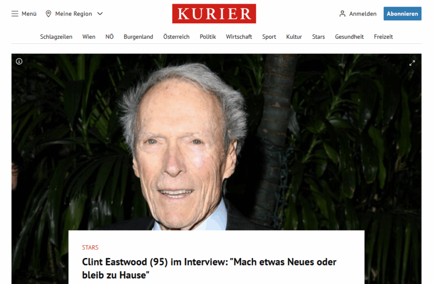 Ο Κλιντ Ίστγουντ διαψεύδει ότι έδωσε συνέντευξη στην αυστριακή εφημερίδα Kurier