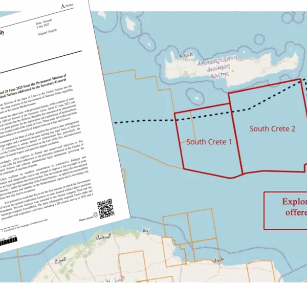 Η Λιβύη αμφισβητεί ευθέως στον ΟΗΕ τη μέση γραμμή που όρισε η Ελλάδα νότια της Κρήτης