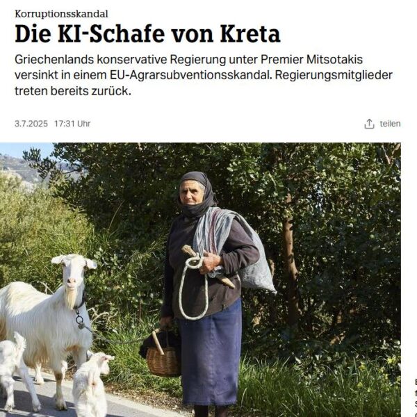 Η Ελλάδα με τα μάτια της taz: “Παράδεισος επιδοτήσεων, κόλαση διαφθοράς”