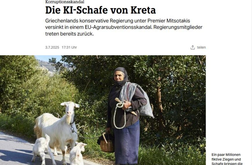 Η Ελλάδα με τα μάτια της taz: “Παράδεισος επιδοτήσεων, κόλαση διαφθοράς”