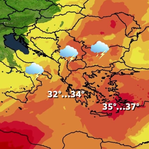 Επικίνδυνες καταιγίδες και έντονη ζέστη το Σαββατοκύριακο 