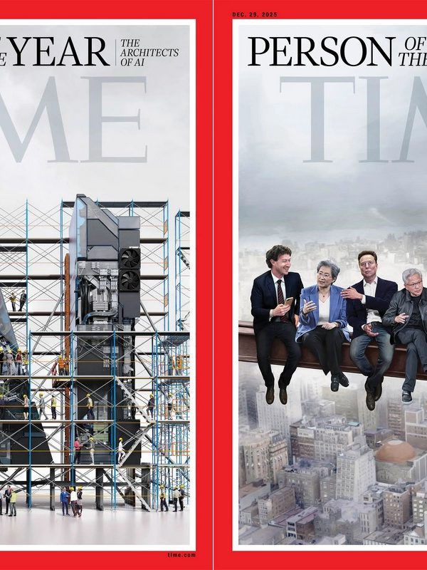 Οι «αρχιτέκτονες της Τεχνητής Νοημοσύνης» Πρόσωπα της Χρονιάς 2025 από το Time