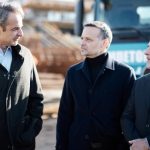 Ο Κυριάκος Μητσοτάκης στο υπό ανέγερση γήπεδο του Παναθηναϊκού στον Βοτανικό