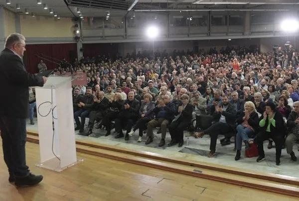 Συγκέντρωση ΚΚΕ στο ΣΕΦ: Μήνυμα «αντεπίθεσης» με αιχμή τον πόλεμο και τα&hellip;